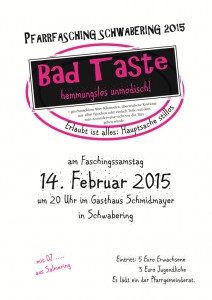 Pfarrfasching 2015: Bad Taste
