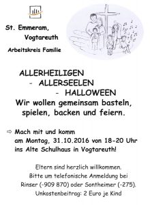 Allerheiligen für Kinder, Vogtareuth