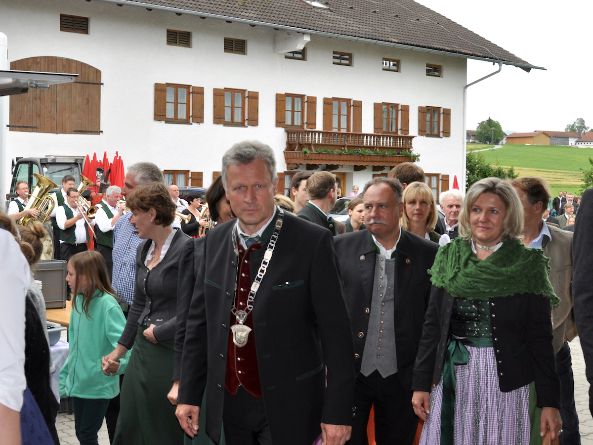 Abschluss der Außenrenovierung von St. Georg, Straßkirchen: Bürgermeister Rudolf Leitmannstetter