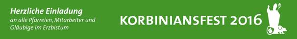 Einladung zum Korbiniansfest 2016