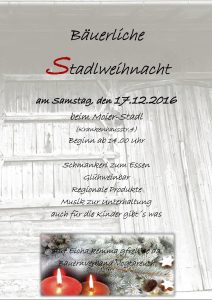 Bäuerliche Stadlweihnacht 2016