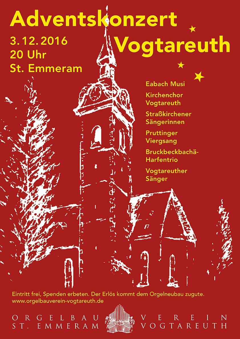 Plakat zum Adventskonzert 2016