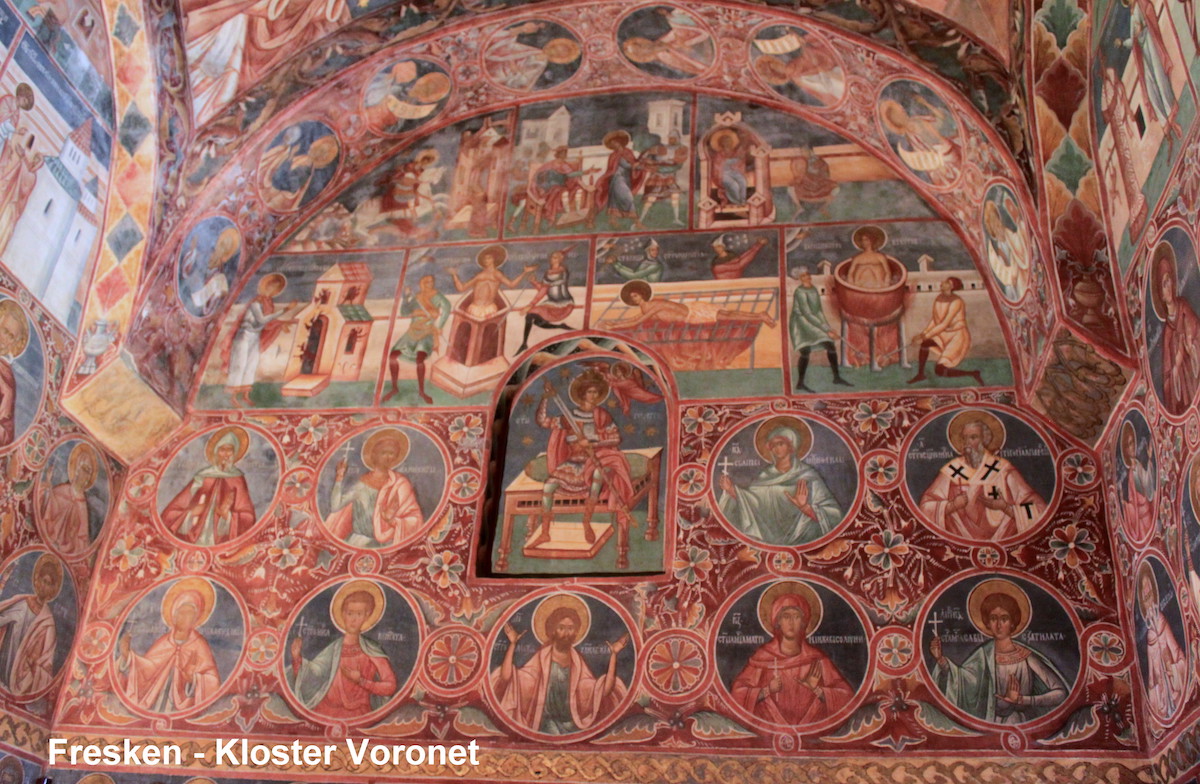 Fresken, Kloster Voronet