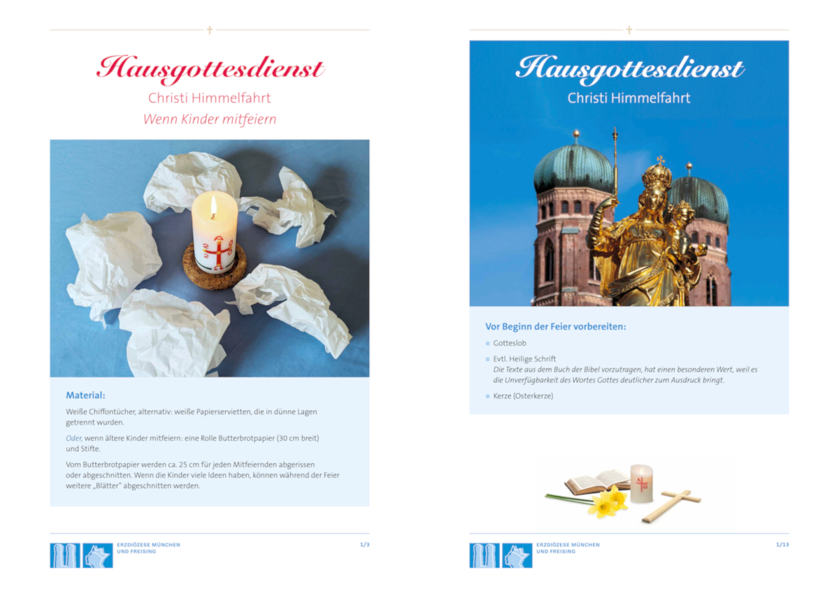 Hausgottesdienste zu Christi Himmelfahrt 2020