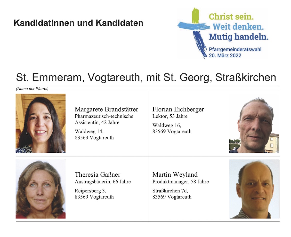 PGR-Wahl 2022, Wahlvorschläge für Vogtareuth und Straßkirchen