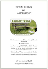 EInladung zur Bankerl-Andacht