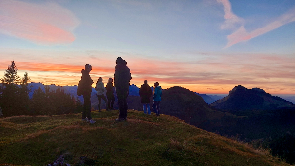 Abendrot in den Bergen