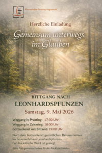 Einladung zum Bittgang nach Leonhardspfunzen