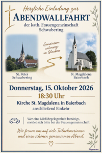 Plakateinladung zur Abendwallfahrt